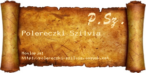 Polereczki Szilvia névjegykártya