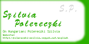szilvia polereczki business card